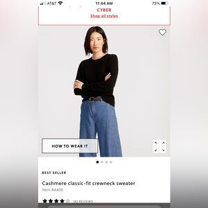 J Crew Cashmere Crewneck Sweater